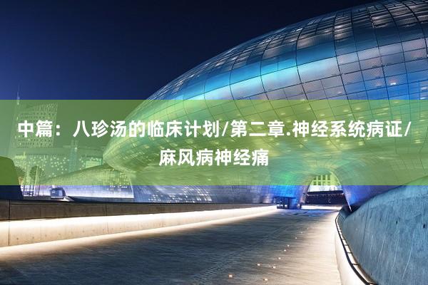 中篇：八珍汤的临床计划/第二章.神经系统病证/麻风病神经痛