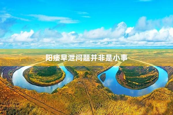 阳痿早泄问题并非是小事